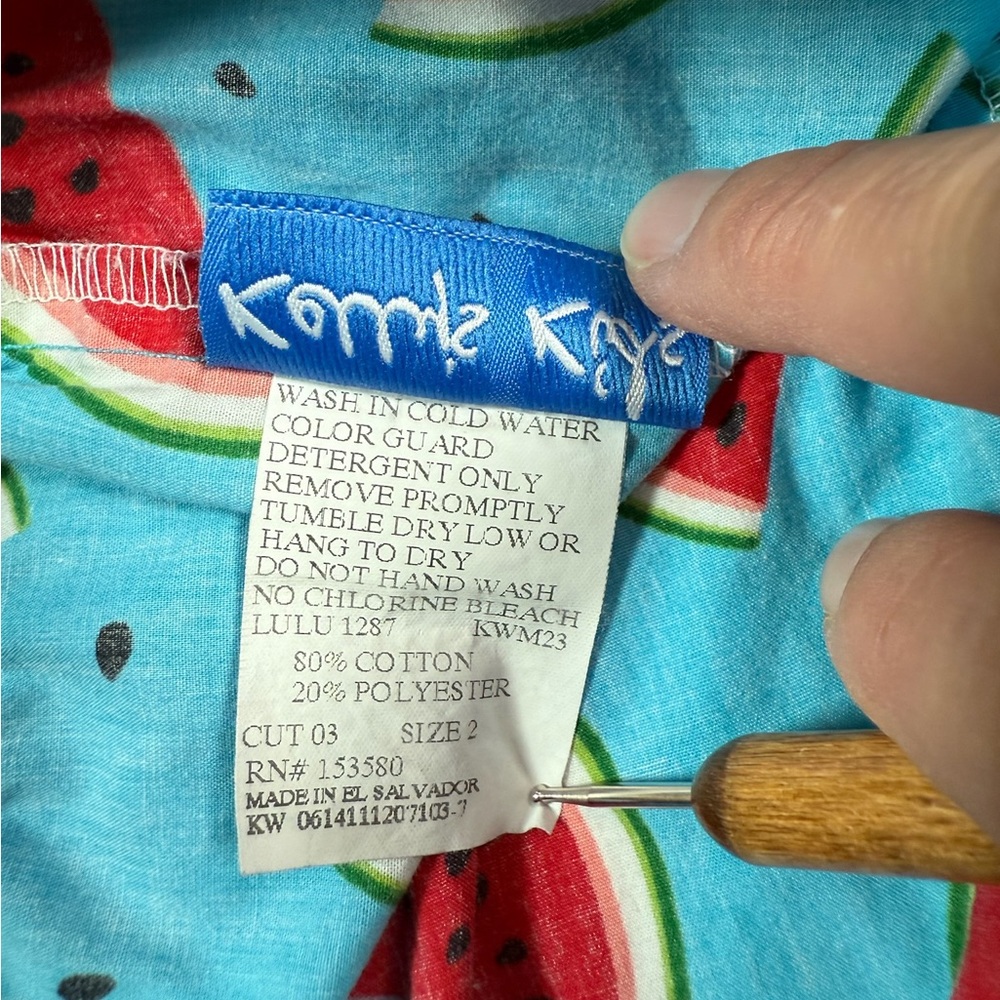 KELLYS KIDS Girls Ruffle Shorts Size 2 Watermelon Print‎ Summer Playful - Picture 5 of 6